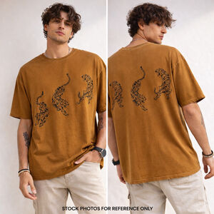 Project Social T x Urban Outfitters Tiger Graphic Y2K TShirt  Mustard Brown S/M